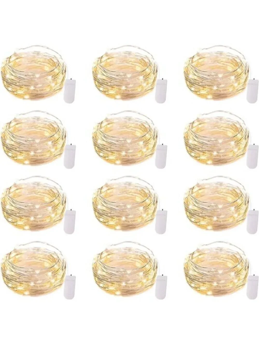 LED Fairy Lights 12 Pack Battery Operated 7Ft Starry Moon String Lights for DIY
